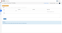 New Doctor Profile Page